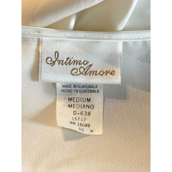 Vintage Sheer White Lace Trimmed Robe With Belt - Picture 6 of 10